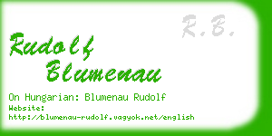 rudolf blumenau business card